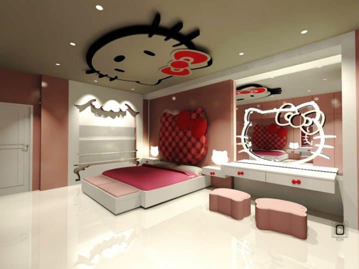15 Lovely Hello Kitty Room Designs For Your Little Princess 7