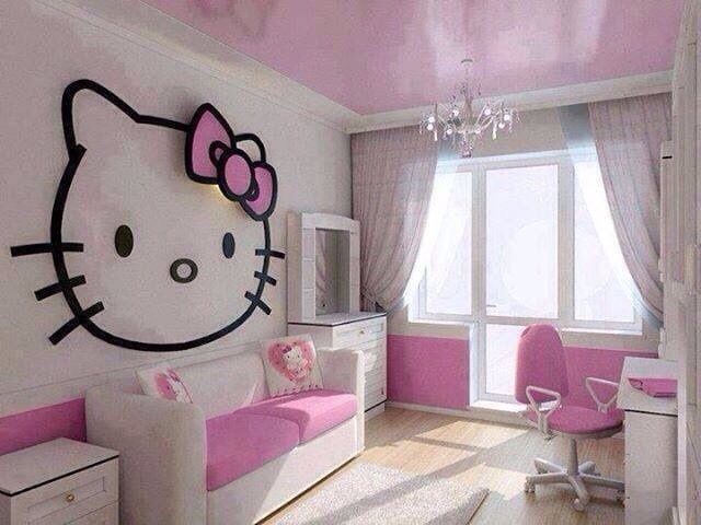 15 Lovely Hello Kitty Room Designs For Your Little Princess 8