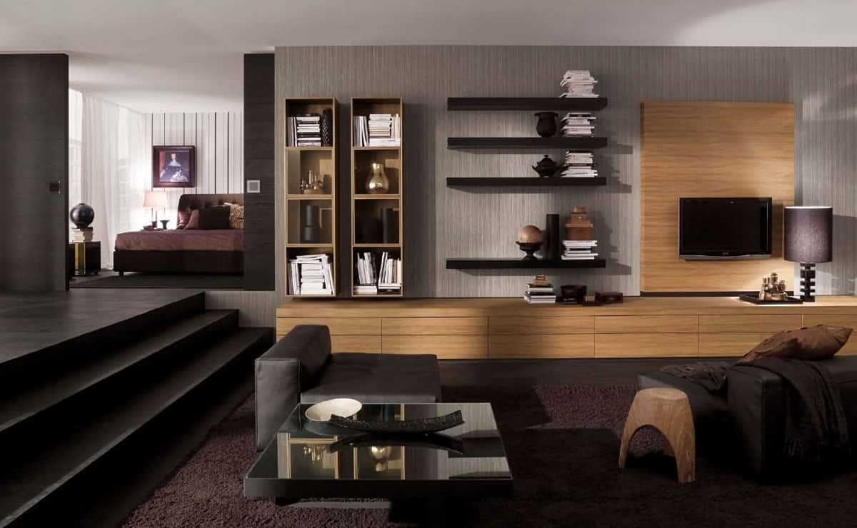 15 Dramatic Dark Living Room Design Ideas 9