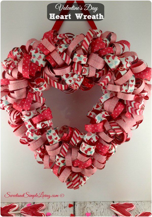 valentine valentines wreath diy heart decorations crafts easy decor tutorial wreaths simple cheap hearts paper days unusally adult christmas craft