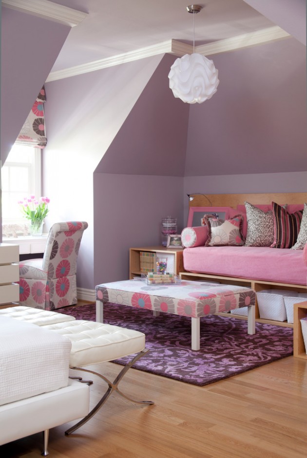 bedroom mauve designs teenage daughter playful decor traditional interior sherwin williams surprise teen purple colors pink light creek fairley tobi