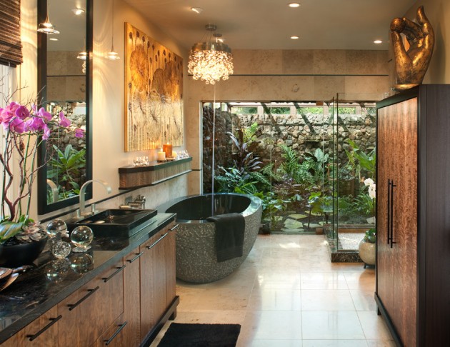 20 Relaxing Tropical Bathroom Designs To Make You Feel Like Being In Paradise