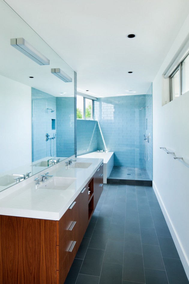 midcentury modern interior design Modern bathroom century mid tile ...