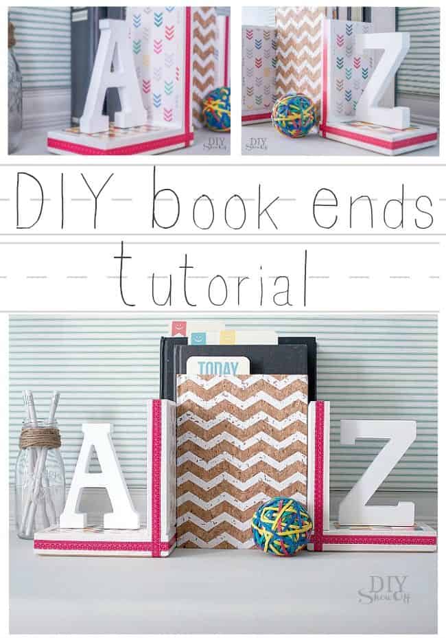 24 Fascinating DIY Bookends To Adorn Your Shelves 5