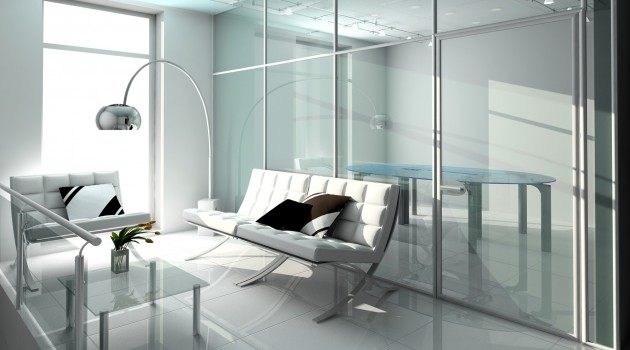 Glass In The Interior For Visually Larger And Brighter Space