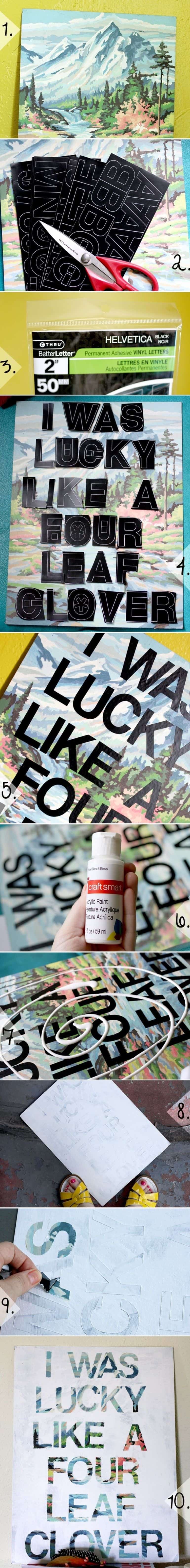 Stencil Art on Second-Hand Painting Source