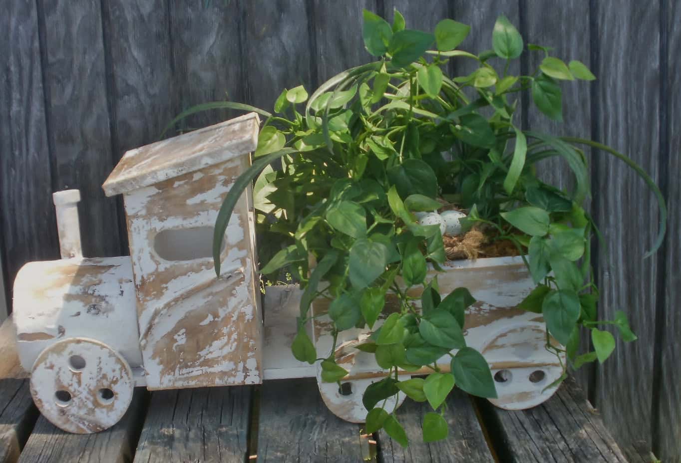 Wooden Truck Planter Source