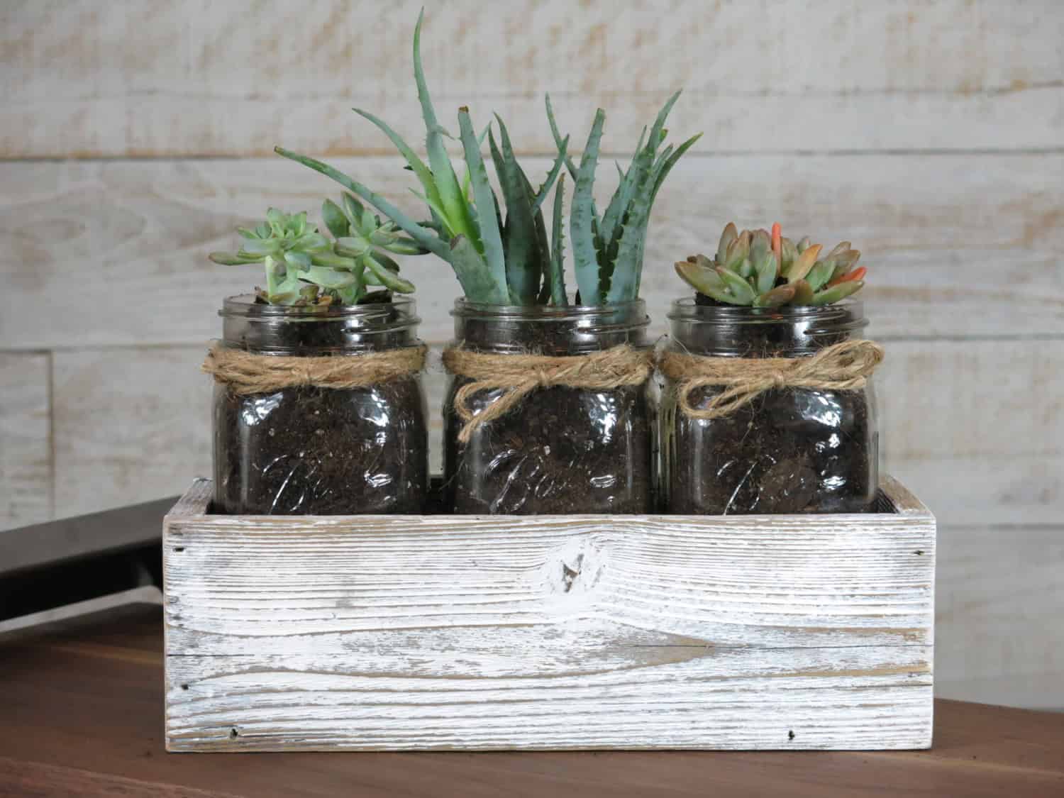 Reclaimed Wood Accent Planter Source