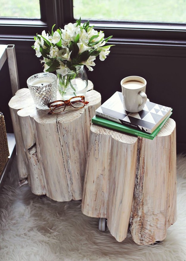 Top 19 Most Fascinating &amp; Practical DIY Tree Stump Table Ideas