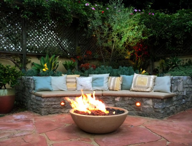 inspiration for backyard fire pit designs - decor around