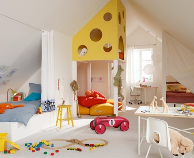 20 Comfortable Attic Playroom Design Ideas