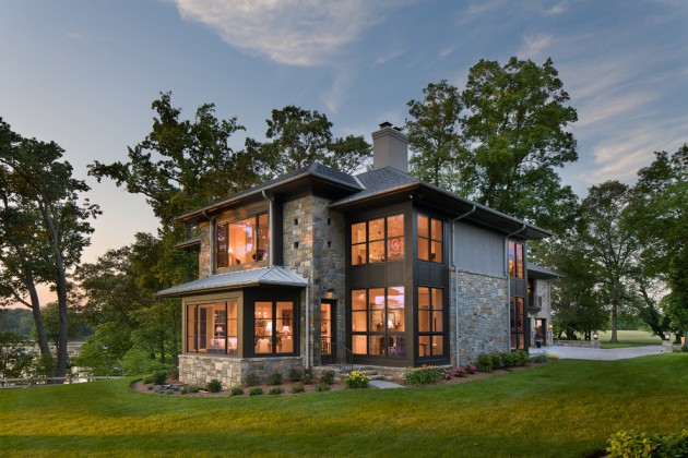 16 Wicked Transitional Exterior Designs Of Homes You'll Love
