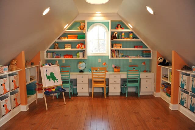 20 Comfortable Attic Playroom Design Ideas 2