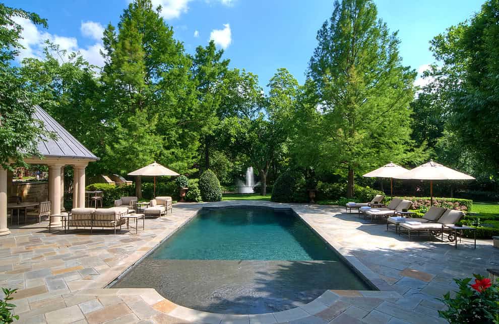 19 Astonishing Concrete Pool Deck Designs 11