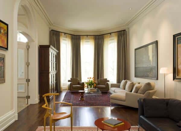 17 Simple But Adorable Bay Window Curtains Designs 15