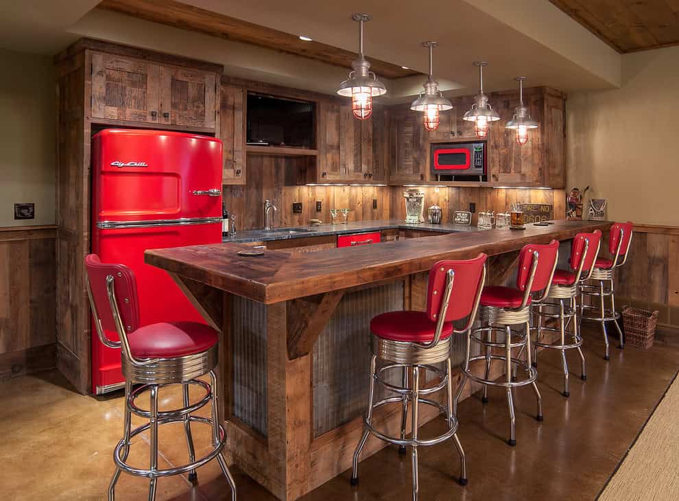 Rustic Home Bar Source