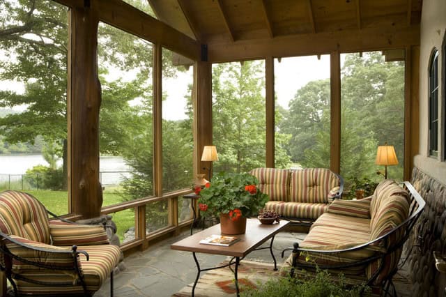 Rustic Conservatory with a nice view Source