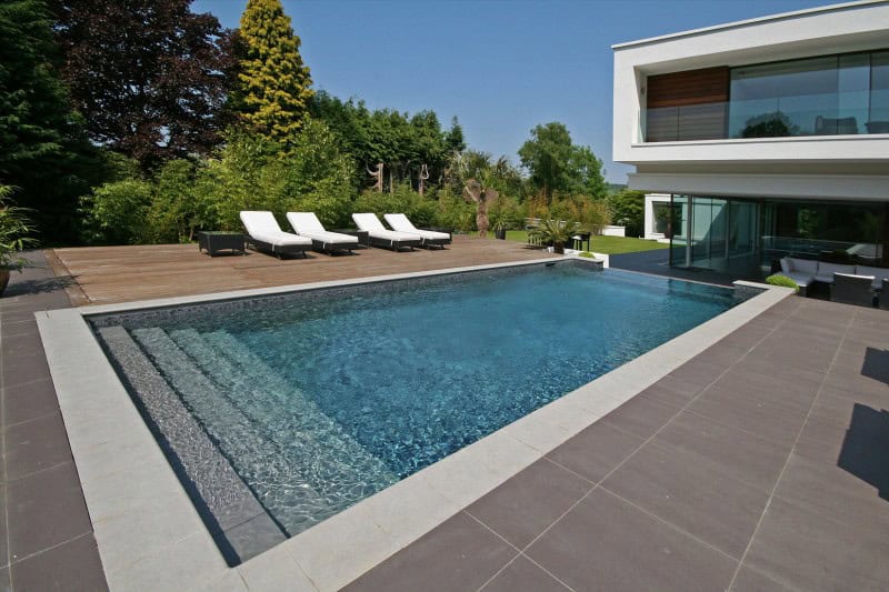 19 Astonishing Concrete Pool Deck Designs 1