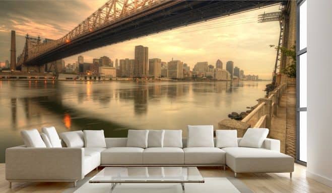 15 Refreshing Wall Mural Ideas For Your Living Room 2