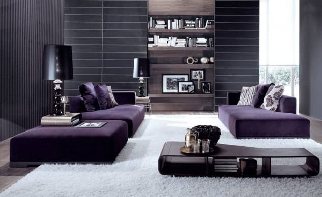 19 Phenomenal Purple Living Room Design Ideas 2