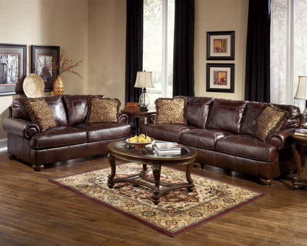 classy leather sofa set