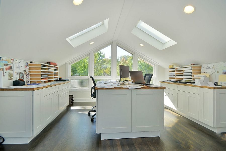 16 Alluring Home Office Deisngs With Skylights 3
