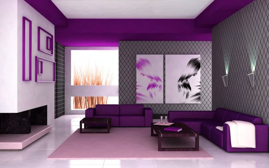 19 Phenomenal Purple Living Room Design Ideas 3