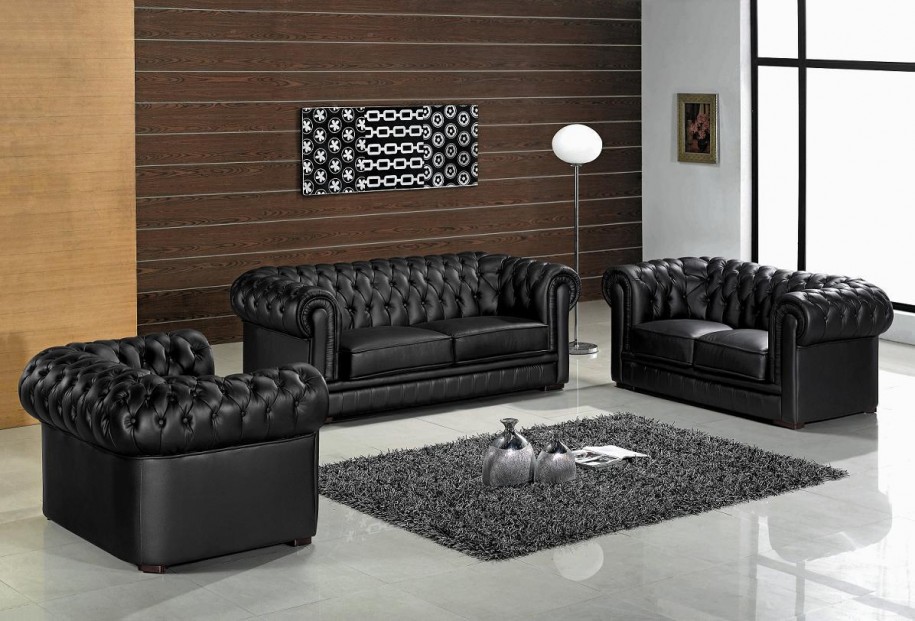 15 Classy Leather Sofa Set Designs, Leather Sofa Designs For Living Room