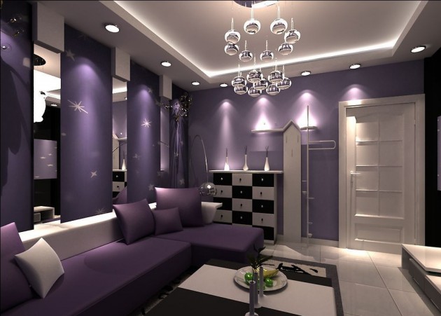 19 Phenomenal Purple Living Room Design, Purple Living Room Ideas