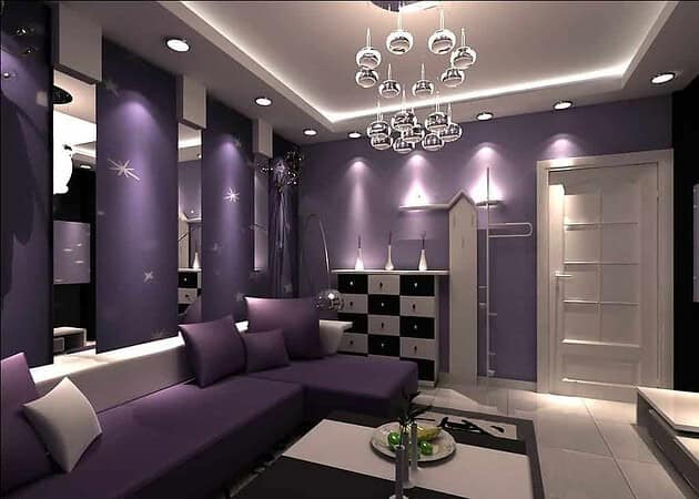 Phenomenal Purple Living Room Design Ideas