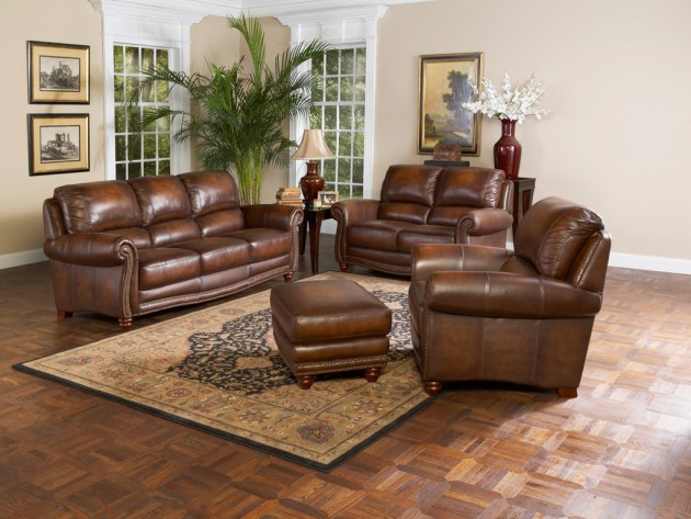 classy leather sofa set