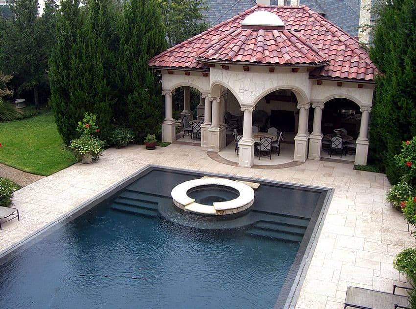 19 Astonishing Concrete Pool Deck Designs 6