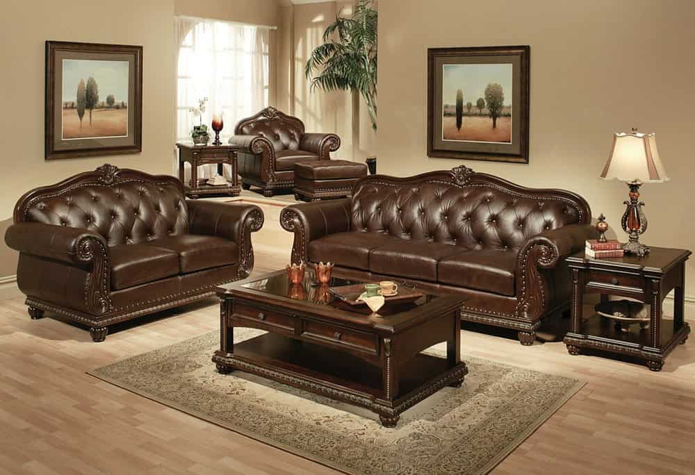 classy leather sofa set