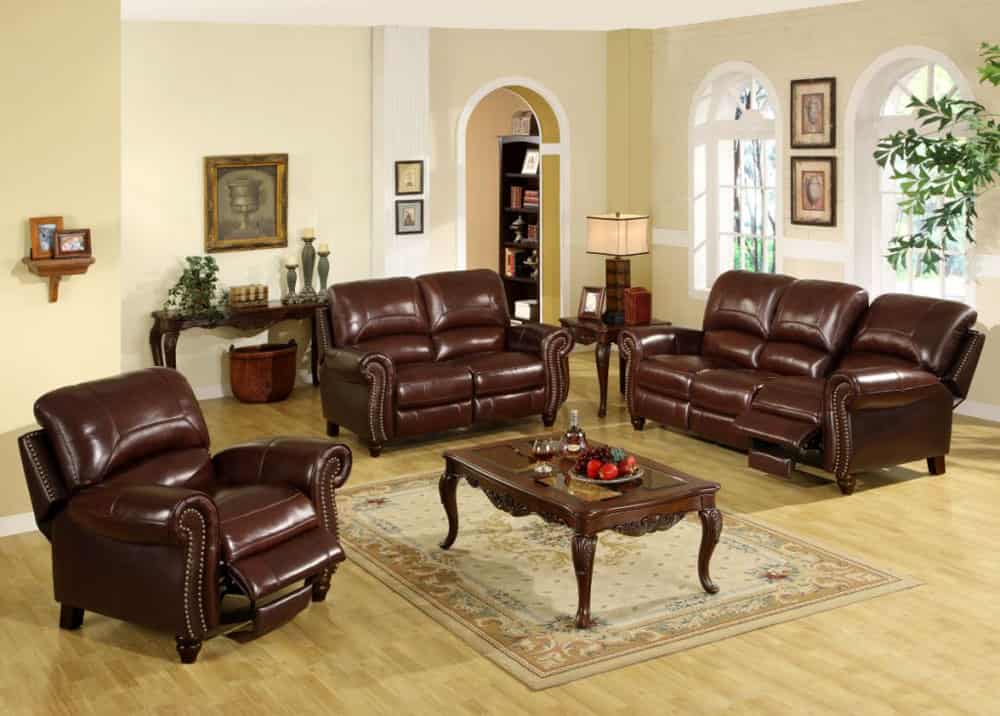 15 Classy Leather Sofa Set Designs 8