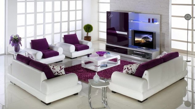19 Phenomenal Purple Living Room Design Ideas 9