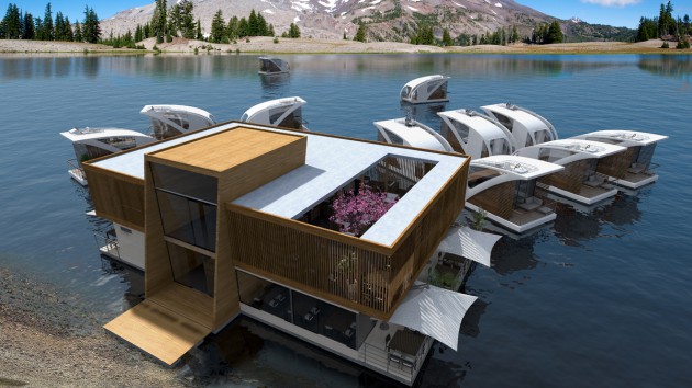 floating hotel with catamaran apartment 1