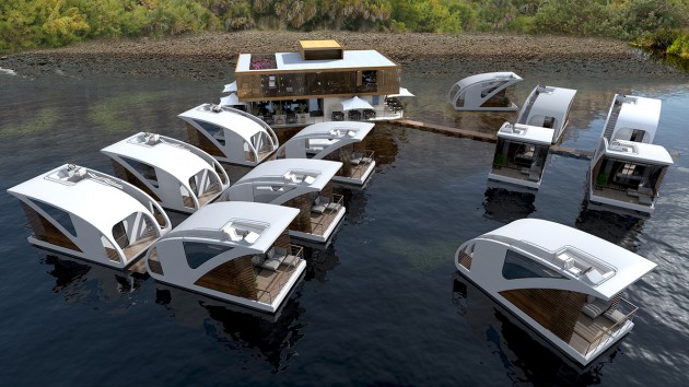 floating hotel with catamaran apartment 2