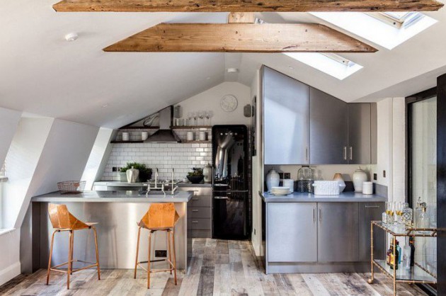 19 Cool Attic Kitchen Design Ideas