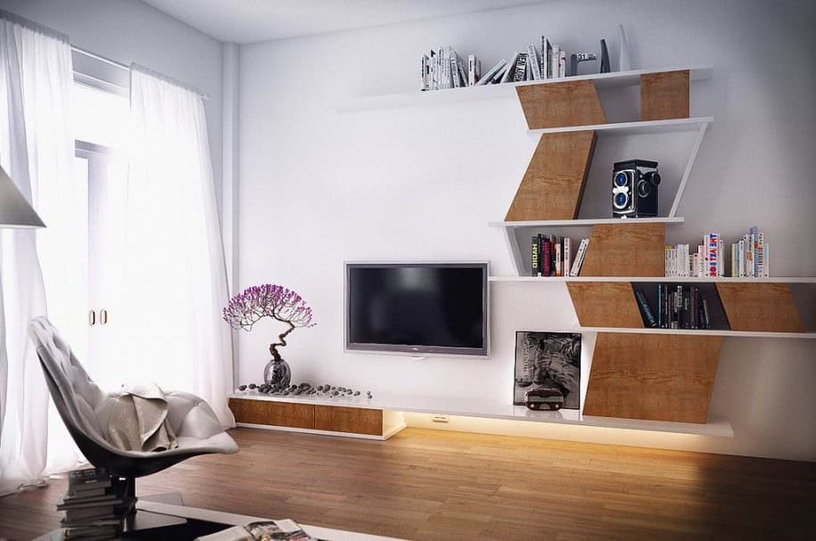 18 Trendy TV Wall Units For Your Modern Living Room 15