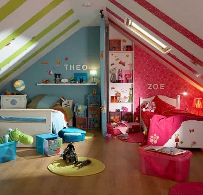 14 Functionally Decorated Shared Rooms For Boy & Girl 2