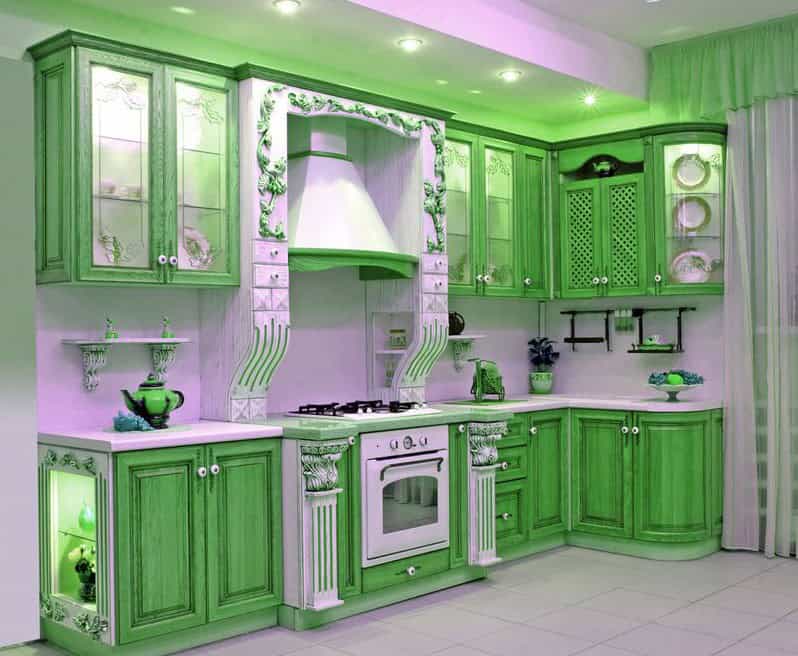16 Lively Green Kitchen Design Ideas 3