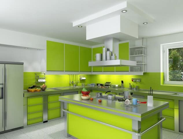 16 Lively Green Kitchen Design Ideas 4