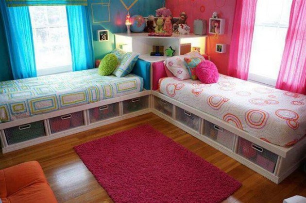 14 Functionally Decorated Shared Rooms, Curtains For Boy And Girl Sharing A Room