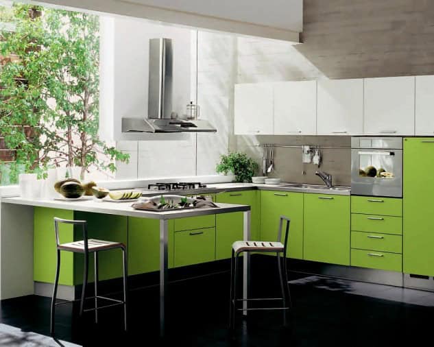 16 Lively Green Kitchen Design Ideas 7
