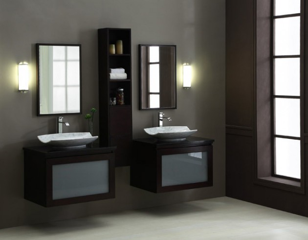 19 Astounding Contemporary Bathroom Cabinet Designs