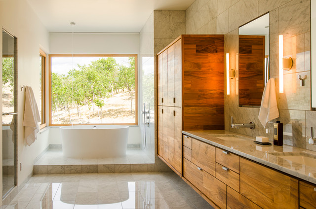 15 Spectacular Contemporary Bathroom Designs You'll Be Very Fond Of