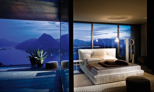 bedroom glass wall amazing interior bedrooms penthouse modern ceiling windows designs panoramic floor room night ultra bed master fascinating must