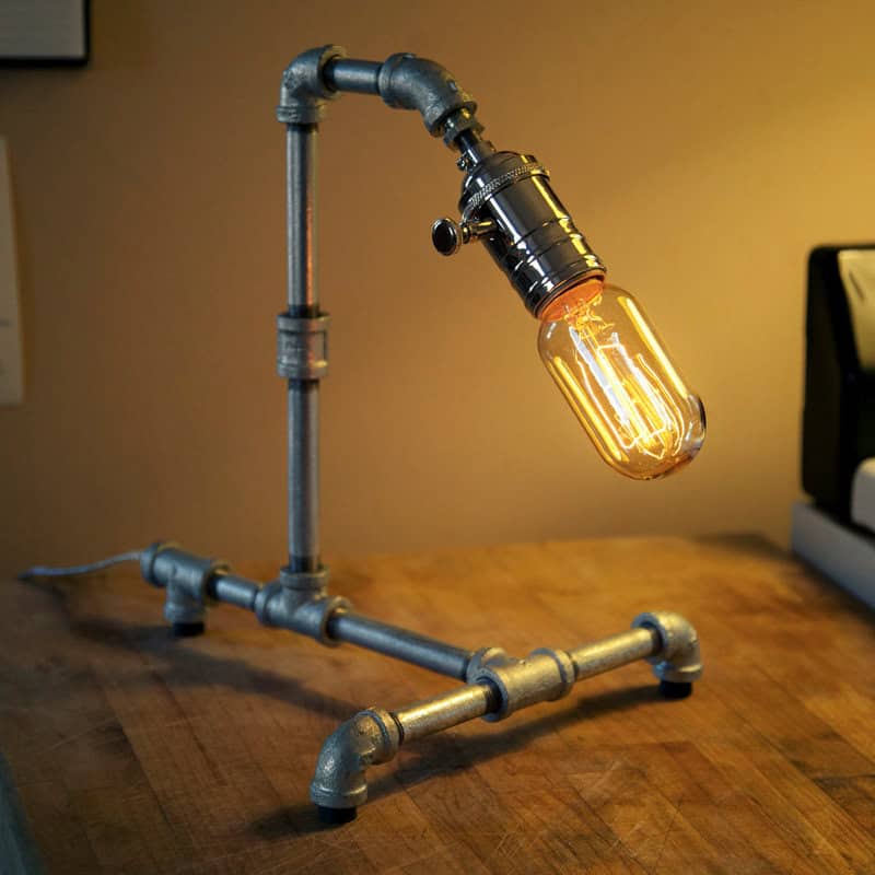 16 Functional DIY Pipe Lamp Design Ideas 6