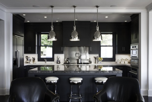 16 Dramatic Dark Kitchen Design Ideas