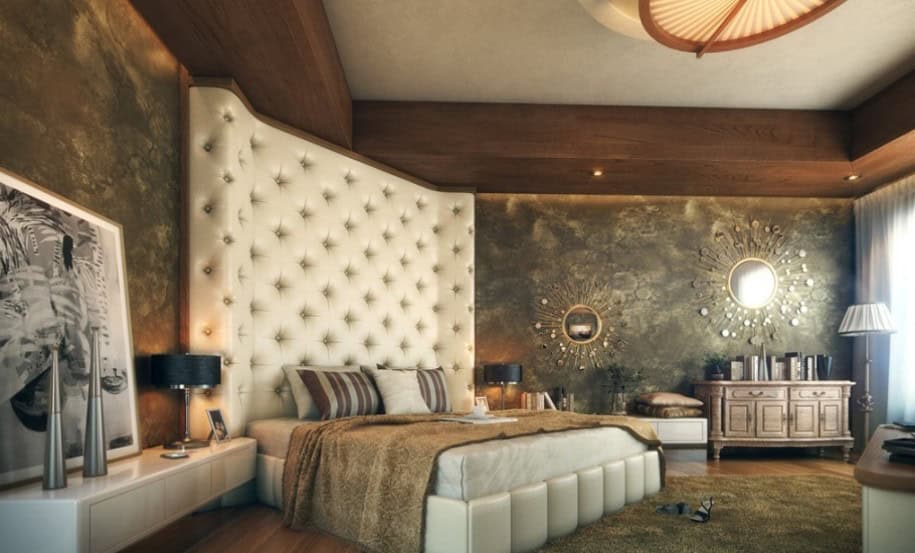 17 Beautiful Bedrooms With Floor To Ceiling Headboard 15